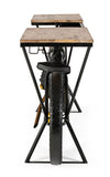 Consolle da bar Moto Epic  moderno con piano in legno, struttura in acciaio 183 x 41 x 86 cm