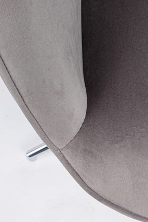 Poltrona "Farida" per interno, Struttura E Base In Acciaio Cromato 69 x 70 x 105/117h cm