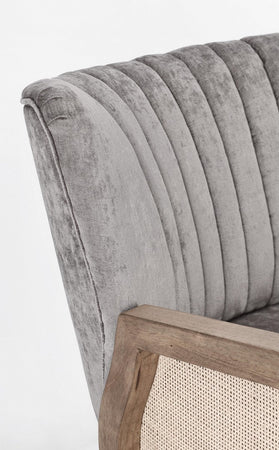 Poltrona "Virna" per interno, Struttura In Legno Di Pino E Compensato 64 x 71 x 79h cm