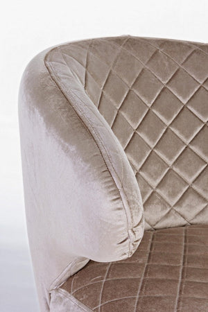 Poltrona "Bertrand" per interno, Struttura In Legno Di Pino, Rivestimento In Poliestere Effetto Velluto, 66.6 x 63 x 73h cm