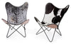 Poltrona Buffalo per interno, Struttura In Acciaio, Rivestimento Seduta In Vera Pelle 68 x 70 x 93h cm