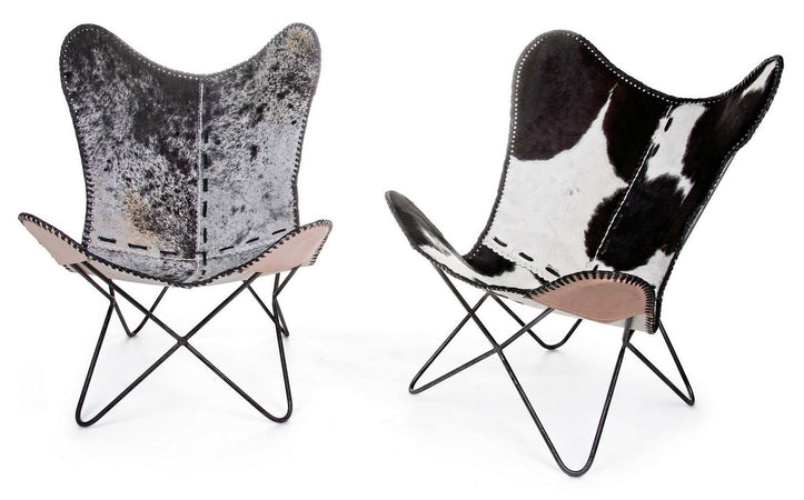 Poltrona "Buffalo" per interno, Struttura In Acciaio, Rivestimento Seduta In Vera Pelle 68 x 70 x 93h cm