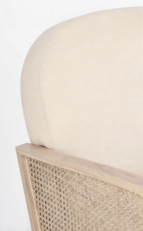 Poltrona "Dalida" per interno, Struttura In Legno Di Pino E Compensato 65 x 74 x 81h cm