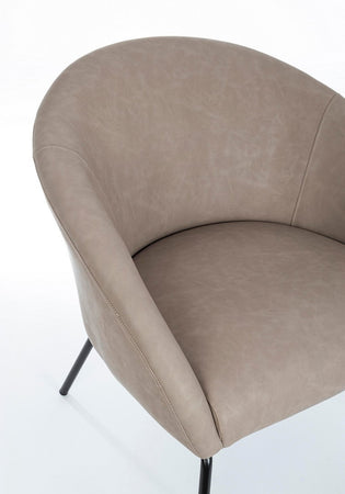Poltrona "Aiko" per interno, Gambe In Acciaio Verniciato A Polvere 80 x 76 x 75h cm