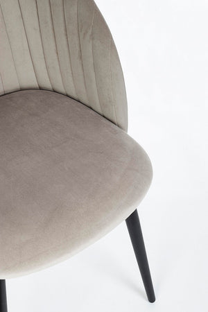 Sedia "Queen" con gambe in acciaio verniciato a polvere, per arredo interno 53 x 57 x h 81,5 cm