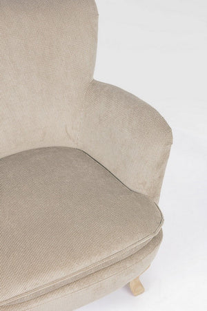 Poltrona "Orlins" per interno, Struttura In Legno Di Pino E Compensato, Rivestimento In Poliestere Effetto Boucle', Capitonne' 71.5 x 72.5 x 79h cm
