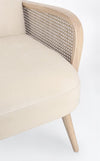 Poltrona Dalida per interno, Struttura In Legno Di Pino E Compensato 65 x 74 x 81h cm