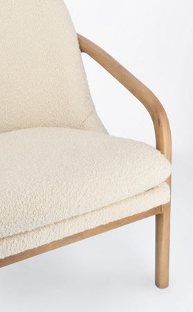 Poltrona "Elaide" per interno, Struttura In Rubberwood 65.5 x 74.5 x 82h cm