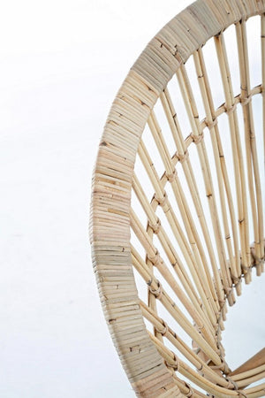 Poltrona "Cayes" per interno, Struttura Seduta In Rattan, Intreccio In Kubu, Rifinitura Naturale Con Vernice Melaminica 75 x 67 x 81h cm