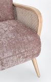 Poltrona Dalida per interno, Struttura In Legno Di Pino E Compensato 65 x 74 x 81h cm