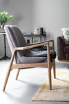 Poltrona Marittas per interno, Struttura In Legno Di Frassino Con Finitura A Base Di Nitrocellulosa, 68.5 x 72 x 82h cm