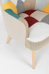 Poltrona Galatea per interno, Struttura In Legno Di Pino E Compensato, Gambe In Rubberwood, Verniciatura A Base Di Nitrocellulosa 65 x 68 x 92h cm