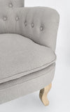 Poltrona Orlins per interno, Struttura In Legno Di Pino E Compensato, Rivestimento In Poliestere Effetto Boucle', Capitonne' 71.5 x 72.5 x 79h cm