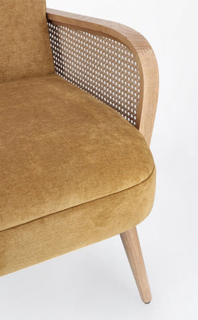 Poltrona "Dalida" per interno, Struttura In Legno Di Pino E Compensato 65 x 74 x 81h cm