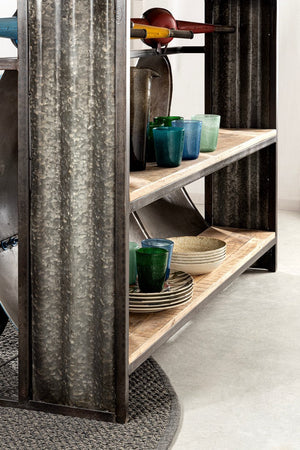 Consolle porta oggetti da bar "Tris Vespa" colorate, struttura in acciaio, da 143,5 x 75 x 100,3 cm