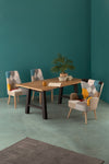 Poltrona Galatea per interno, Struttura In Legno Di Pino E Compensato, Gambe In Rubberwood, Verniciatura A Base Di Nitrocellulosa 65 x 68 x 92h cm