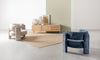 Poltrona Aisha per interno, Struttura In Legno 94 x 88 x 73h cm