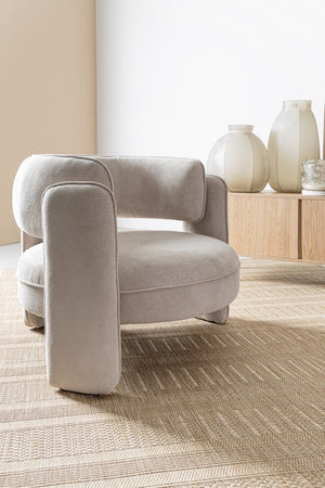 Poltrona "Aisha" per interno, Struttura In Legno 94 x 88 x 73h cm