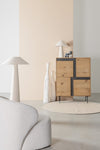 Poltrona Babila per interno, Struttura In Legno Di Pino E Compensato 79.5 x 75.5 x 72h cm