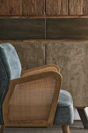 Poltrona "Virna" per interno, Struttura In Legno Di Pino E Compensato 64 x 71 x 79h cm