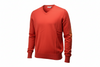 Maglia uomo Invicta - Scollo a V Toppe colore corallo Made in Italy