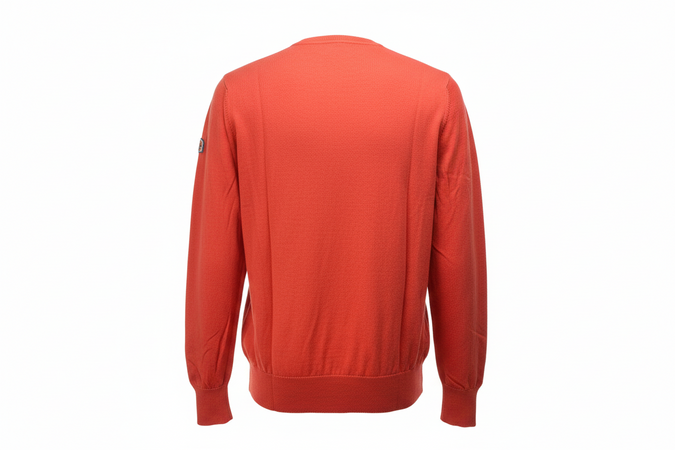 Maglia uomo Invicta - Scollo a V Toppe colore corallo Made in Italy