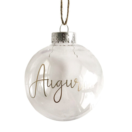 Sfera Pallina Iridescente personalizzabile per albero di natale con nome o logo