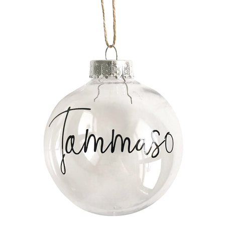 Sfera Pallina Iridescente personalizzabile per albero di natale con nome o logo