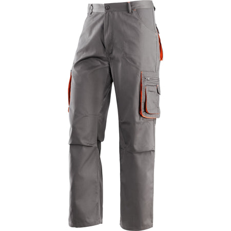 Pantalone WILLIS Multitasche in Tessuto Grigio/Arancio Neri Safety