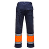 Pantalone Combat Bicolore Alta Visibilità E049 Arancione/Navy Portwest