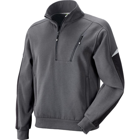 Felpa COIRA Mezza Zip Grigio Scuro Neri Safety
