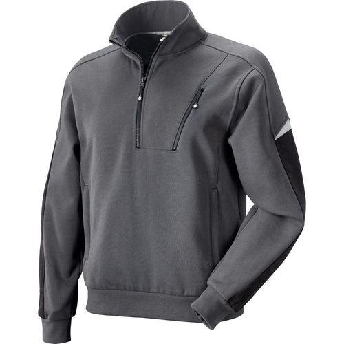 Felpa COIRA Mezza Zip Grigio Scuro Neri Safety