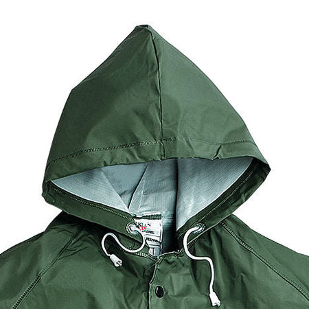 Completo PLUVIO Giacca e Pantalone Realizzato in PVC-Poliestere-PVC Verde Neri Safety