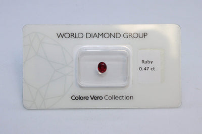 Rubino certificato WORLD DIAMOND GROUP WL220050