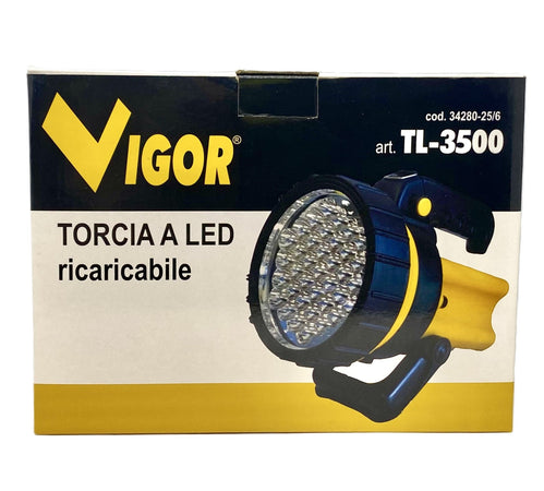 Torcia A Led Tl-3500 Ricaricabile Vigor