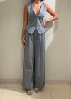Pantalone ampio con coulisse grigio