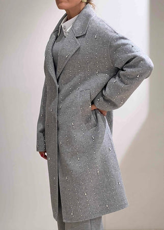 Cappotto Vicolo con dettagli in pietra