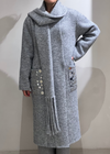 Cappotto Vicolo con sciarpa e pailletes