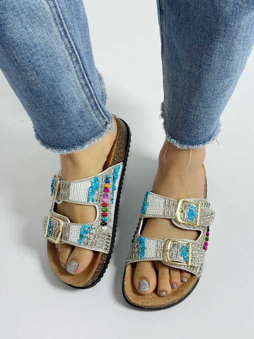 Blake - Ciabatte doppia fibbia decorata