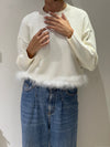 Maglia con piume
