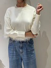 Maglia con piume