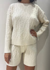 Shorts in maglia lavor: trecce