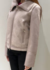 Montone collo alto corto con zip