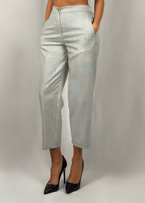 Pantalone Vicolo grigio con punti luce