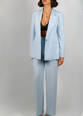 Pantalone Vicolo  lino azzurro