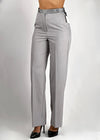 Pantalone Vicolo grigio con raso in vita