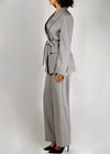 Pantalone Vicolo grigio con raso in vita