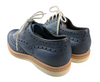 Scarpa uomo Santoni - Derby Brogue Rondine pelle martellata blu