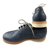 Scarpa uomo Santoni - Derby Brogue Rondine pelle martellata blu