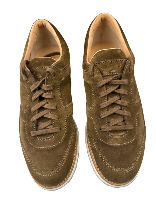 Scarpa Uomo Santoni - Sneacker Scamosciate colore blu suola gomma bianca